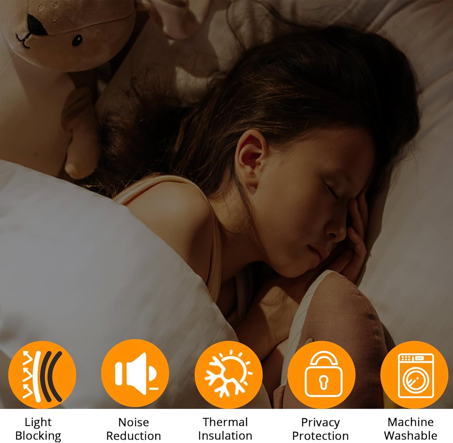 Kids Space Rocket Blackout Curtains - 100% Blackout, Thermal Insulated, Noise Reducing, Perfect for Kids Room and Nursery, 2 Panels (Rocket Blast-Off Repeat, W52×L84)