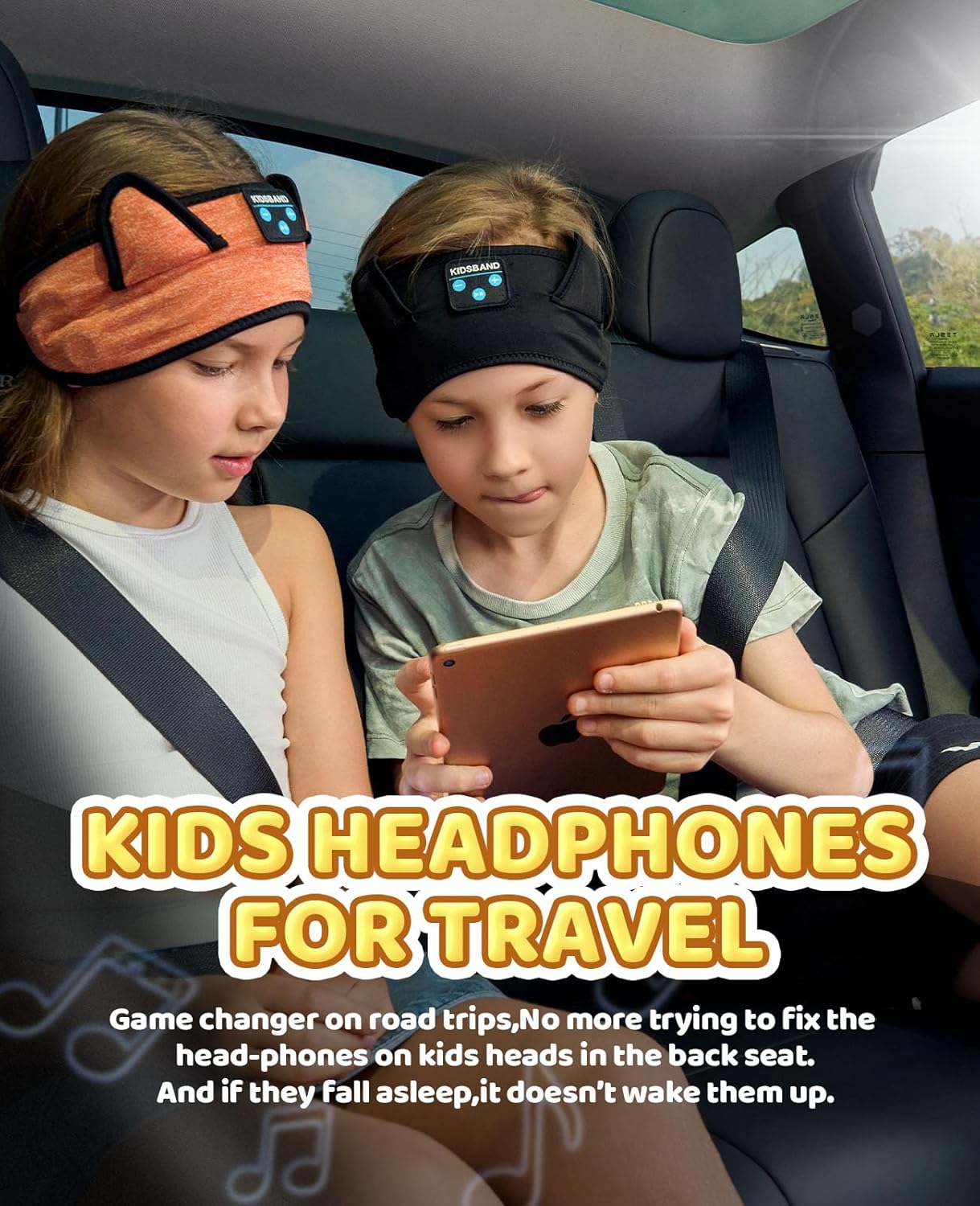 Kids Headphones Headband - Foldable with Adjustable Headband, 3.5 MM Jack for Online Learning, Plane, Travel, Tablet, iPad, Computer