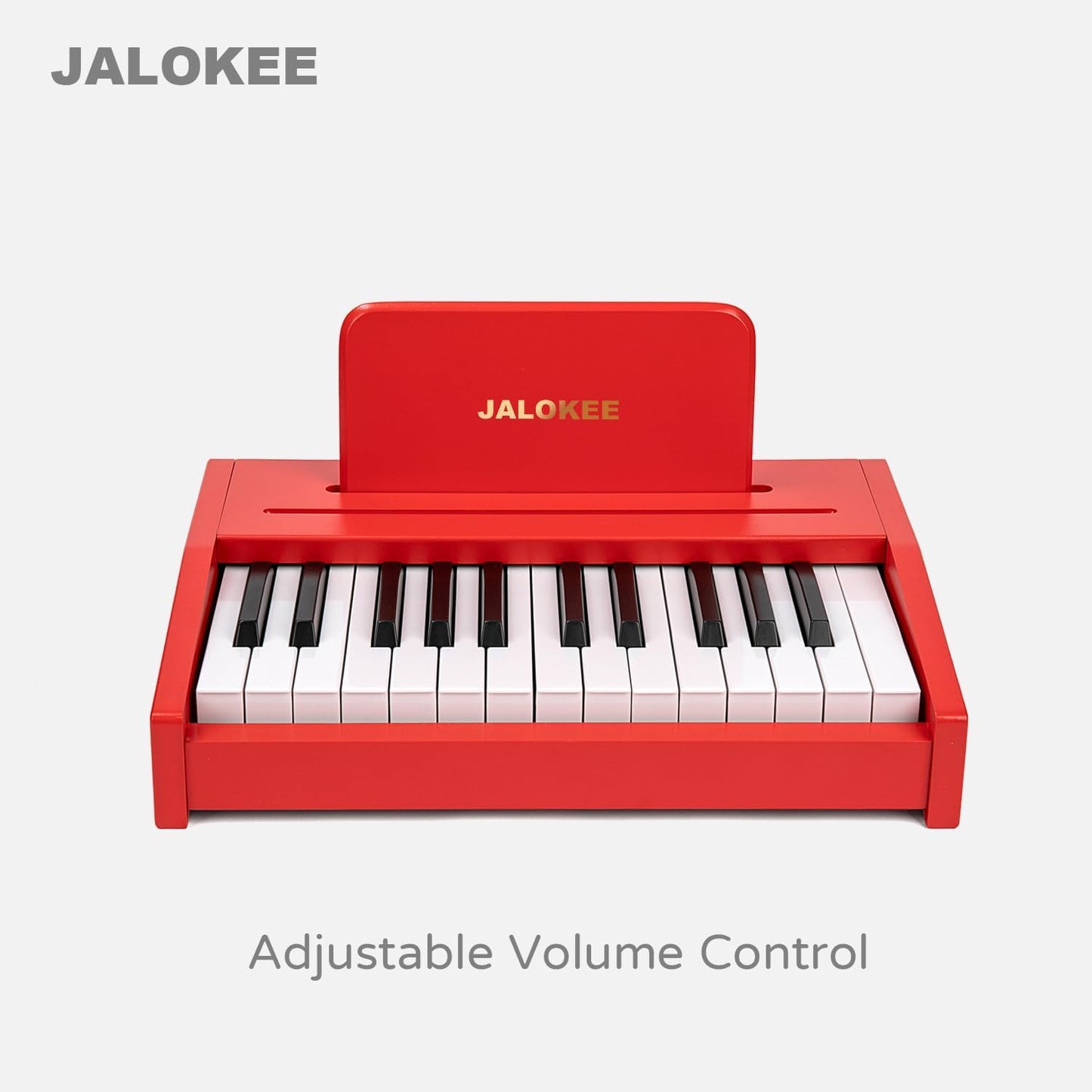 Kids Piano Keyboard, Digital Piano for Kids, Music Educational Instrument Toy, Wood Toy for 3+ Girls and Boys (Red, 25 Keys)