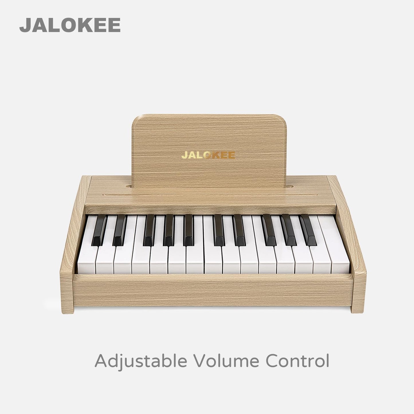 Kids Piano Keyboard, Digital Piano for Kids, Music Educational Instrument Toy, Wood Toy for 3+ Girls and Boys (Oak, 25 Keys)