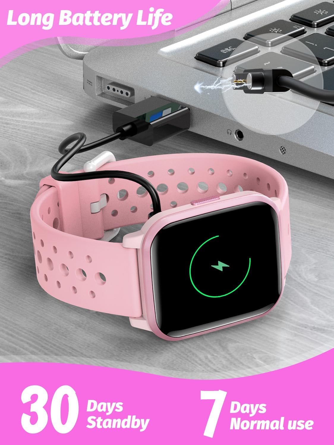 Kids Smart Watch Girls Boys, Smart Watch for Kids Gifts for 4-16 Years Old with Sleep Mode 19 Sports Mode Pedometer Birthday Gift for Boys Girls