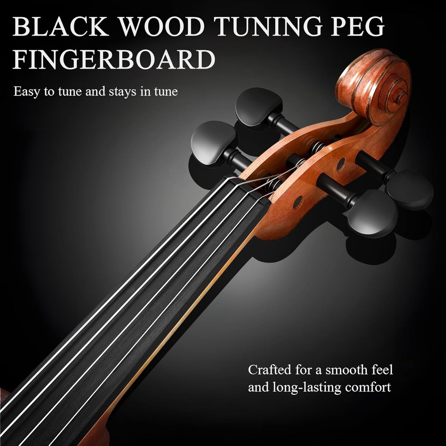 1/2 Violin Kit, Beginner Violin for Kids, Students, Complete Kids Violins Set with Case, Bow, Rosin, Ideal for Kids Violins Beginner Ages 5-9, Brown