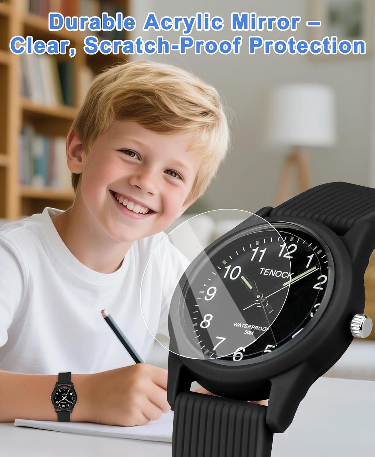 Kids Analog Watches for Girls Boys Watches with Soft Band Learning Time 50M Waterproof Children Watch Easy to Read for Ages 4-12 Kids Gift