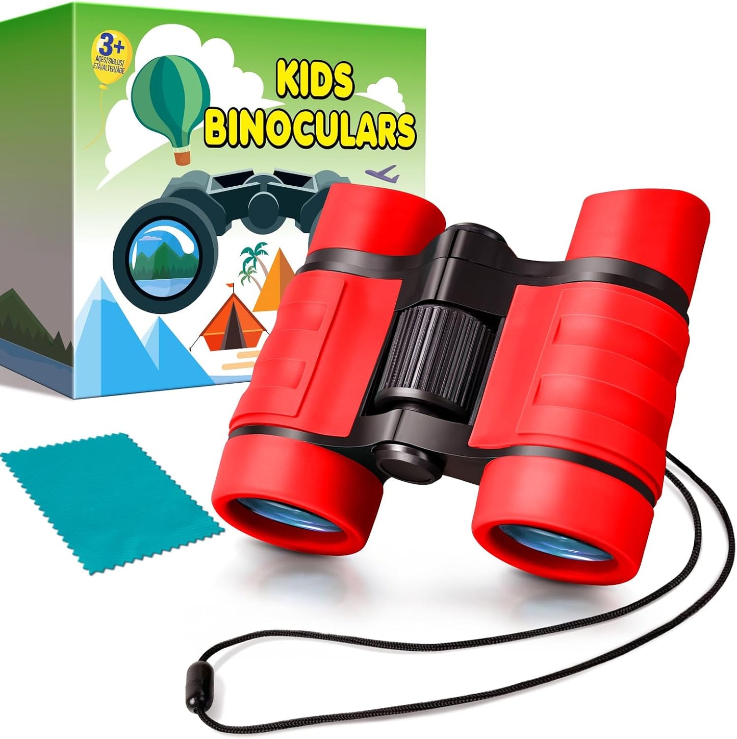 Kids Binoculars, Ages 3-12, Perfect for Bird Watching, Camping, Outdoor Exploration