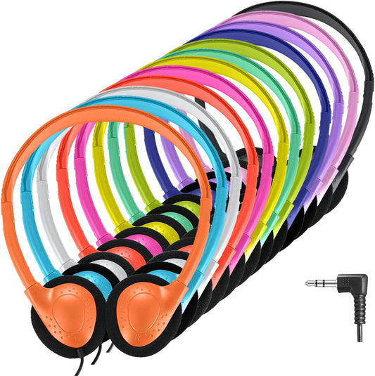 Kids Headphones Bulk 100 Pack for School Classroom Students Children Toddler Boys Girls Teen Adults