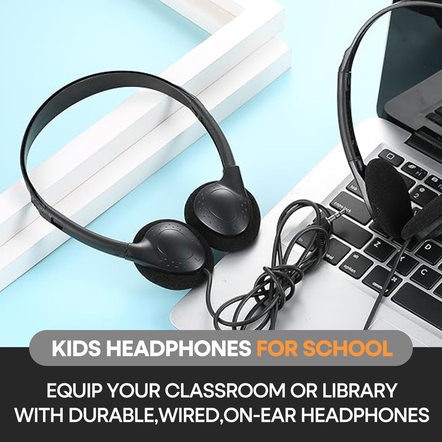 Kids Headphones Bulk 100 Pack for School Classroom Students Children Toddler Boys Girls Teen Adults