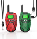 Walkie Talkies for Kids Rechargeable, Long Range 2 Way Radio, Outdoor Camping Games Toy Birthday Xmas Gift for Boys Age 7-12, 2 Pack