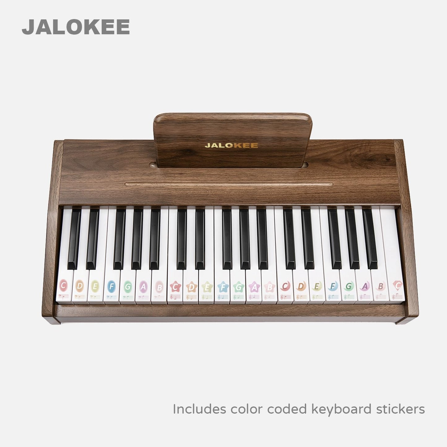 Kids Piano Keyboard, Digital Piano for Kids, Music Educational Instrument Toy, Wood Toy for 3+ Girls and Boys (Walnut, 37 Keys)