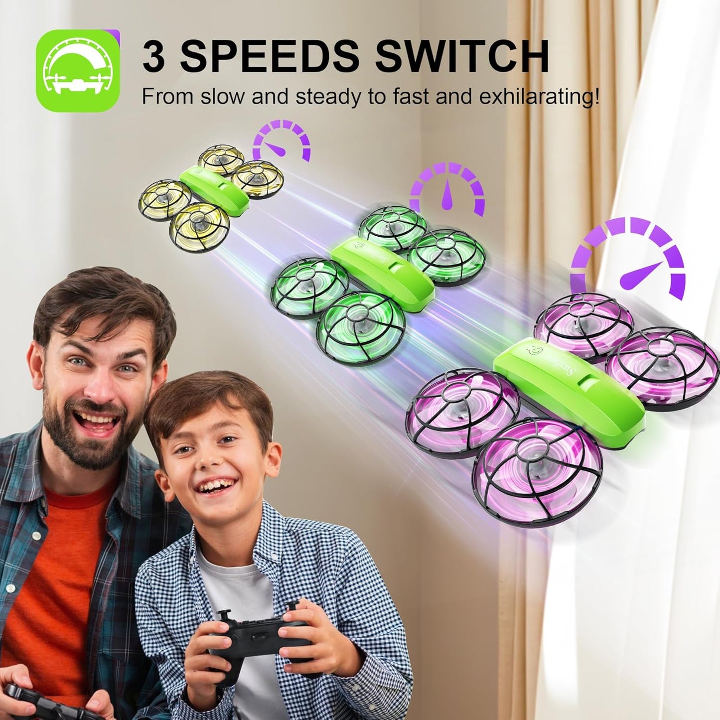 Kids Drone with Camera – Mini Rc Toy for Boys, Beginners, Birthday Gifts for Boys and Beginners,Quadcopter Light Toy With 2 Batteries,Rc Drone Indoor Small Helicopter,Altitude Hold