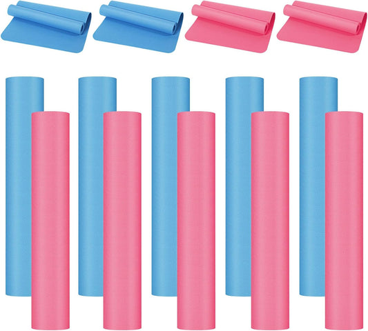 10 Pack Yoga Mats Bulk, 68'' x 24'' x 4mm Thick Yoga Mats for Kids and Adult Gym Mats Bundle Latex Free Exercise Mats with Non Slip Texture for Outdoor Yoga, Pilates or Workout