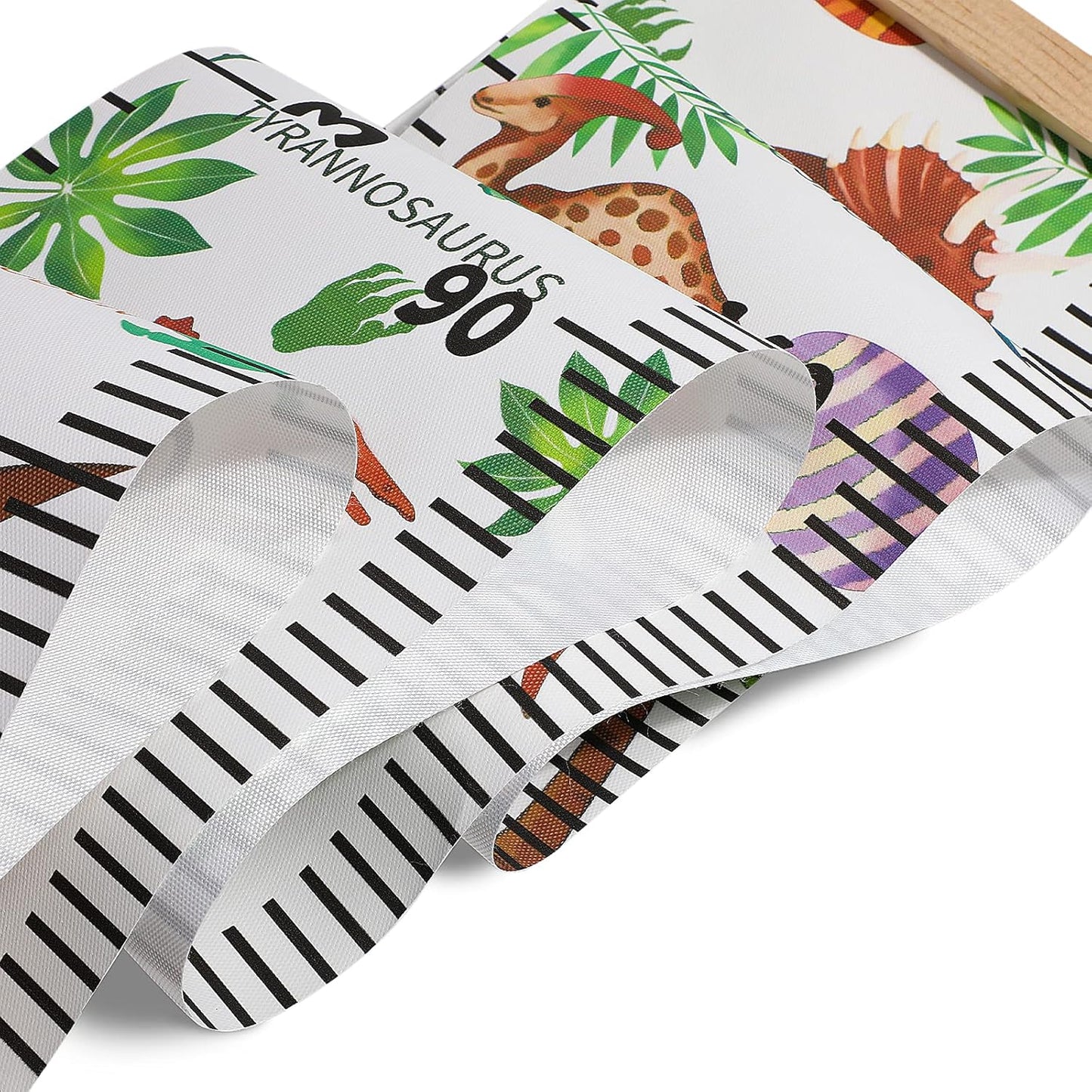 Kids Dinosaur Growth Chart Height Measuring Chart, Canvas Wall Hanging Rulers for Baby Children Kids Boys Bedroom Decor
