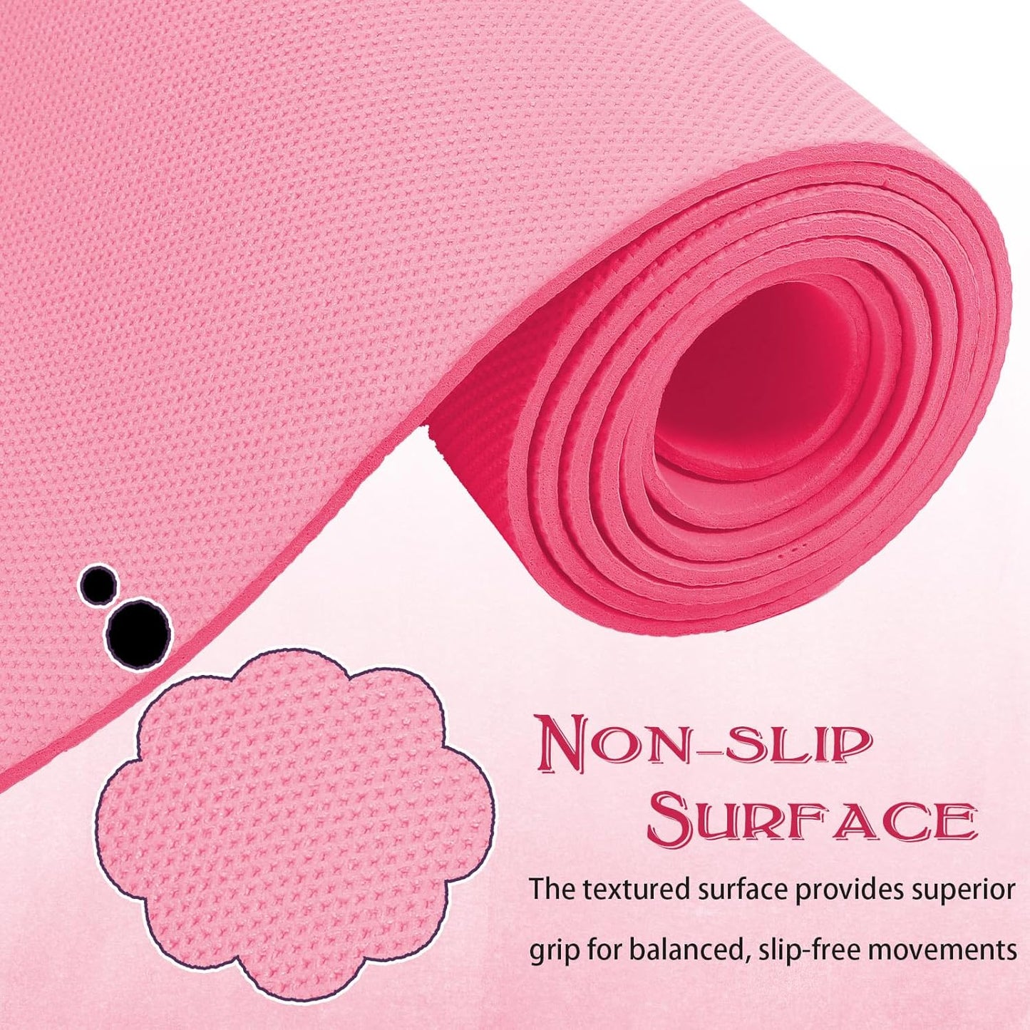 10 Pack Yoga Mats Bulk, 68'' x 24'' x 4mm Thick Yoga Mats for Kids and Adult Gym Mats Bundle Latex Free Exercise Mats with Non Slip Texture for Outdoor Yoga, Pilates or Workout