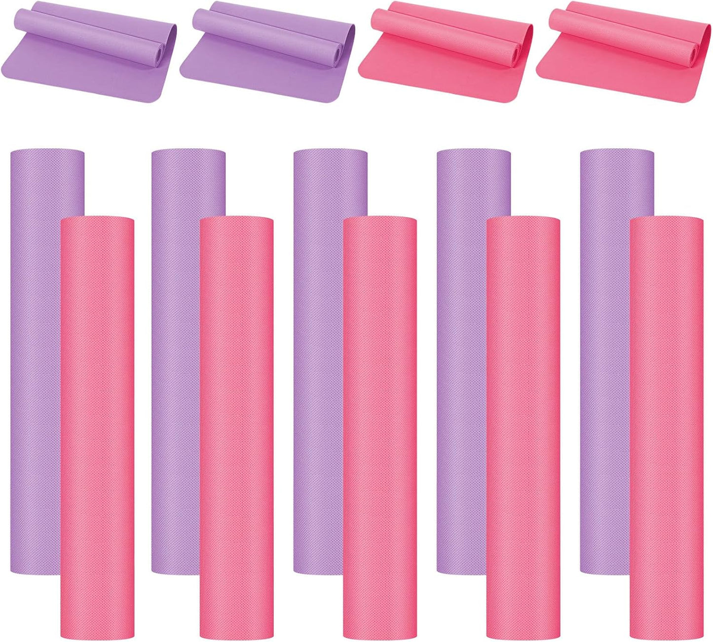 10 Pack Yoga Mats Bulk, 68'' x 24'' x 4mm Thick Yoga Mats for Kids and Adult Gym Mats Bundle Latex Free Exercise Mats with Non Slip Texture for Outdoor Yoga, Pilates or Workout
